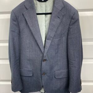 SuitSupply Wool Blazer Guabello Sport Coat 1B02A0  RN 134632 Blue Amsterdam 38S